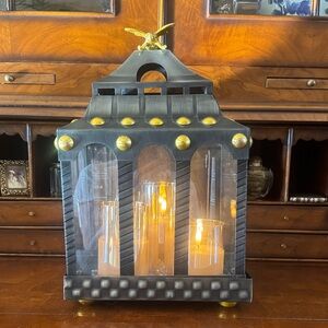 MacKenzie-Childs Black and Brass Bee Lantern